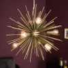 Elegante Hängeleuchte SUNLIGHT 50cm matt gold Hängelampe