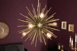 Elegante Hängeleuchte SUNLIGHT 50cm matt gold Hängelampe