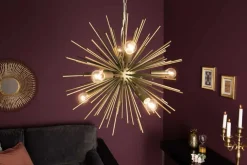 Elegante Hängeleuchte SUNLIGHT 50cm matt gold Hängelampe