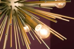 Elegante Hängeleuchte SUNLIGHT 50cm matt gold Hängelampe
