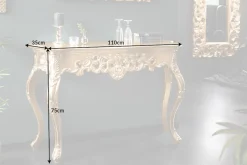 Elegante Konsole VENICE 110cm gold Barock Design Anrichte handgearbeitet