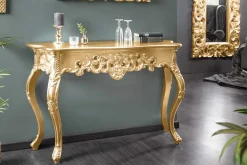 Elegante Konsole VENICE 110cm gold Barock Design Anrichte handgearbeitet