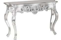 Elegante Konsole VENICE 110cm silber Barock Design Anrichte handgearbeitet