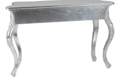 Elegante Konsole VENICE 110cm silber Barock Design Anrichte handgearbeitet