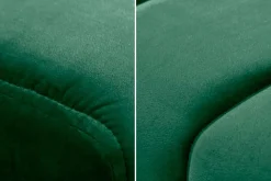 Elegante Sitzbank PETIT BEAUTÉ 110cm smaragdgrün Samt schwarzes Gestell
