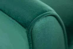 Elegante Sitzbank SCARLETT 90cm smaragdgrün Samt mit Armlehnen