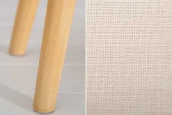 Elegante Sitzbank SCARLETT 90cm beige mit Armlehnen