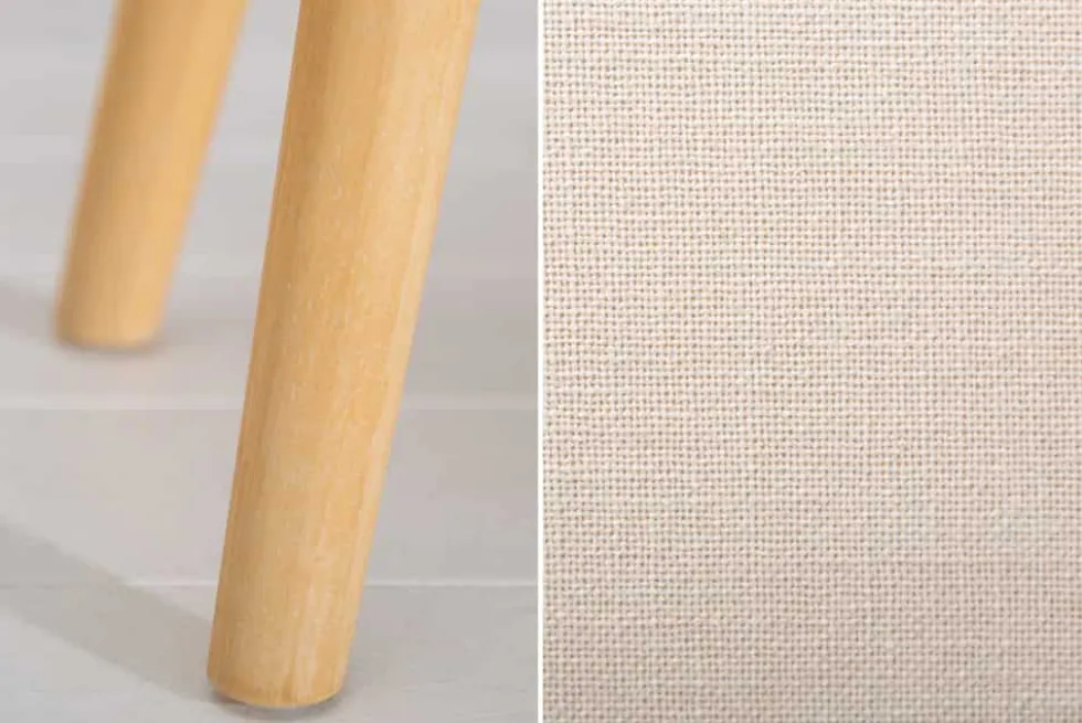Elegante Sitzbank SCARLETT 90cm beige mit Armlehnen