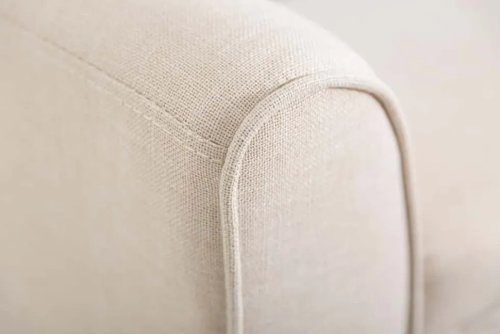 Elegante Sitzbank SCARLETT 90cm beige mit Armlehnen