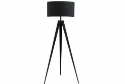 Elegante Stehlampe TRIPOD 145cm schwarz Retro Stehleuchte
