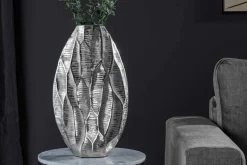 Elegante Vase ORGANIC ORIENT 44cm silber Hammerschlag Design