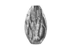 Elegante Vase ORGANIC ORIENT 44cm silber Hammerschlag Design