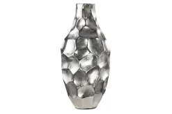 Elegante Vase ORGANIC ORIENT 45cm silber Hammerschlag Design