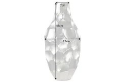 Elegante Vase ORGANIC ORIENT 45cm silber Hammerschlag Design