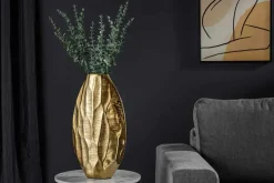 Elegante Vase ORGANIC ORIENT 44cm gold Hammerschlag Design