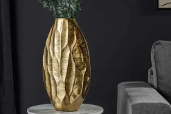 Elegante Vase ORGANIC ORIENT 44cm gold Hammerschlag Design