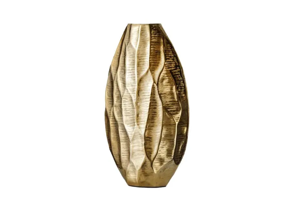 Elegante Vase ORGANIC ORIENT 44cm gold Hammerschlag Design