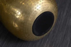 Elegante Vase ORIENT 50cm gold im Grid Hammerschlag Design