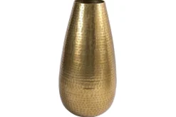Elegante Vase ORIENT 50cm gold im Grid Hammerschlag Design