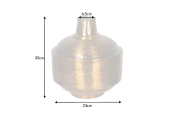 Elegante Vase ORIENT 35cm gold Hammerschlag Design