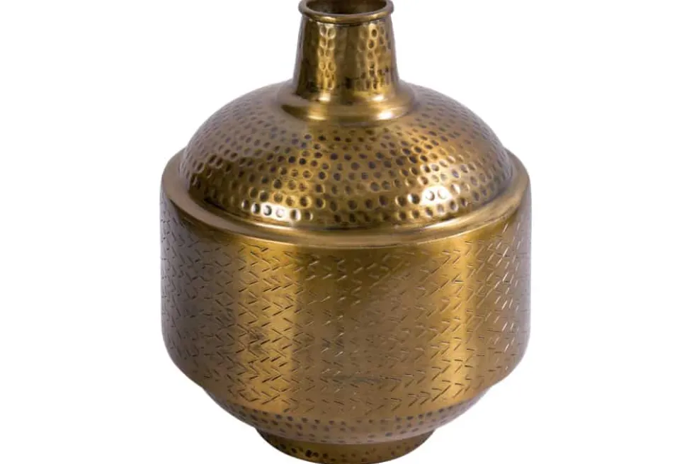 Elegante Vase ORIENT 35cm gold Hammerschlag Design