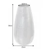 Elegante Vase ORIENT 50cm silber im Grid Hammerschlag Design