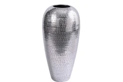 Elegante Vase ORIENTAL 50cm silber im Wild Hammerschlag Design