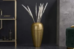 Elegante Vase ORIENTAL 50cm gold im Wild Hammerschlag Design