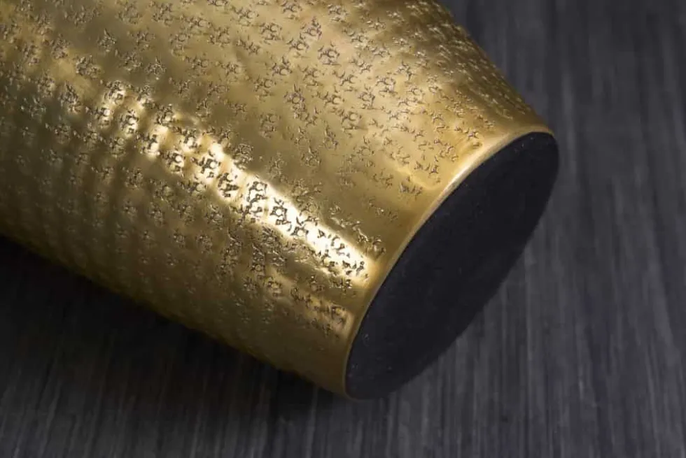Elegante Vase ORIENTAL 50cm gold im Wild Hammerschlag Design