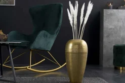 Elegante Vase ORIENTAL 50cm gold im Wild Hammerschlag Design
