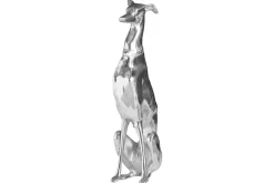 Elegante Windhund Skulptur GREYHOUND 70cm Aluminium Design Figur