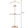 Eleganter Herrendiener VALET 128cm gold Aluminium Kleiderhaken Garderobenständer