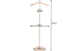 Eleganter Herrendiener VALET 128cm gold Aluminium Kleiderhaken Garderobenständer