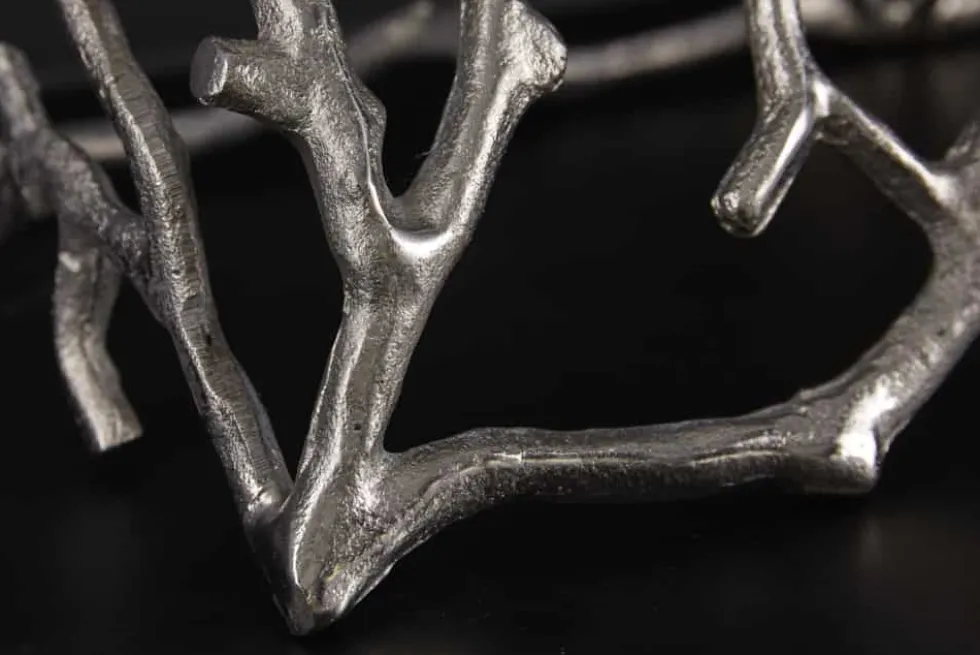 Eleganter Kerzenhalter ABSTRACT 60cm silber für 4 Kerzen