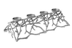 Eleganter Kerzenhalter ABSTRACT 60cm silber für 4 Kerzen