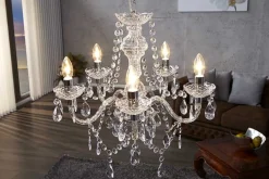Eleganter Kronleuchter CRYSTAL 55cm klar Acryl 5-armig Lüster