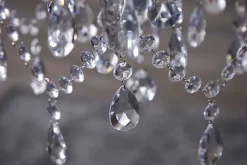 Eleganter Kronleuchter CRYSTAL 55cm klar Acryl 5-armig Lüster