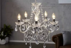 Eleganter Kronleuchter CRYSTAL 55cm klar Acryl 5-armig Lüster