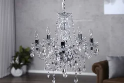 Eleganter Kronleuchter CRYSTAL 55cm klar Acryl 5-armig Lüster