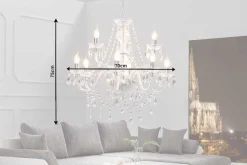 Eleganter Kronleuchter CRYSTAL 75cm klar Acryl 9-armig Lüster