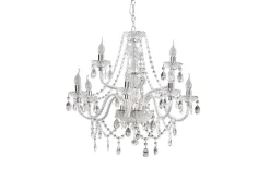 Eleganter Kronleuchter CRYSTAL 75cm klar Acryl 9-armig Lüster