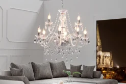 Eleganter Kronleuchter CRYSTAL 75cm klar Acryl 9-armig Lüster