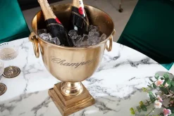 Eleganter Sektkühler CHAMPAGNE 40cm gold Flaschenkühler