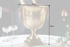 Eleganter Sektkühler CHAMPAGNE 40cm gold Flaschenkühler