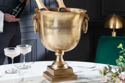 Eleganter Sektkühler CHAMPAGNE 40cm gold Flaschenkühler
