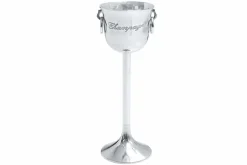 Eleganter Sektkühler CHAMPAGNE 75cm silber poliert Flaschenkühler