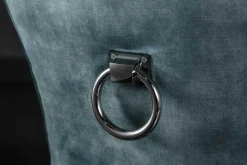 Eleganter Stuhl CASTLE petrol Samt Landhausstil mit Komfortgriff
