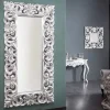 Eleganter Wandspiegel VENICE 180x90cm silber antik Barockstil