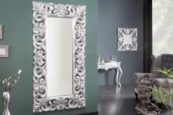 Eleganter Wandspiegel VENICE 180x90cm silber antik Barockstil