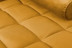 Elegantes Ecksofa COZY VELVET 260cm senfgelb Samt Federkern 3-Sitzer